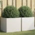 Jardineras 2 unidades acero blanco 49x47x46