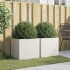 Jardineras 2 unidades acero blanco 49x47x46