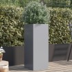 Jardinera de acero galvanizado plateado 32x29x75 cm