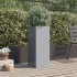 Jardinera de acero galvanizado plateado 32x29x75