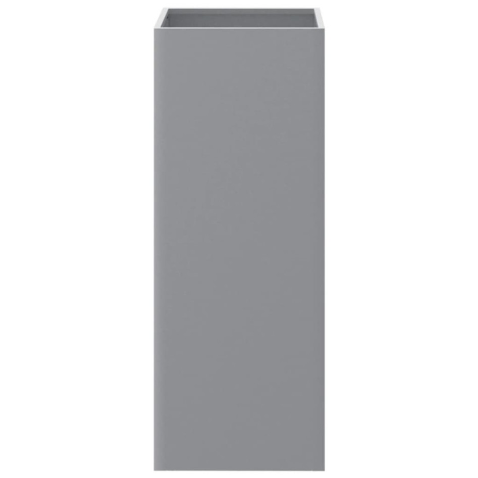 Jardinera de acero galvanizado plateado 32x29x75