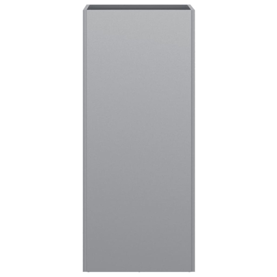 Jardinera de acero galvanizado plateado 32x29x75