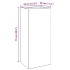 Jardinera de acero galvanizado plateado 32x29x75