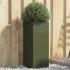 Jardinera acero verde oliva 32x29x75