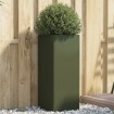 Jardinera acero verde oliva 32x29x75 cm