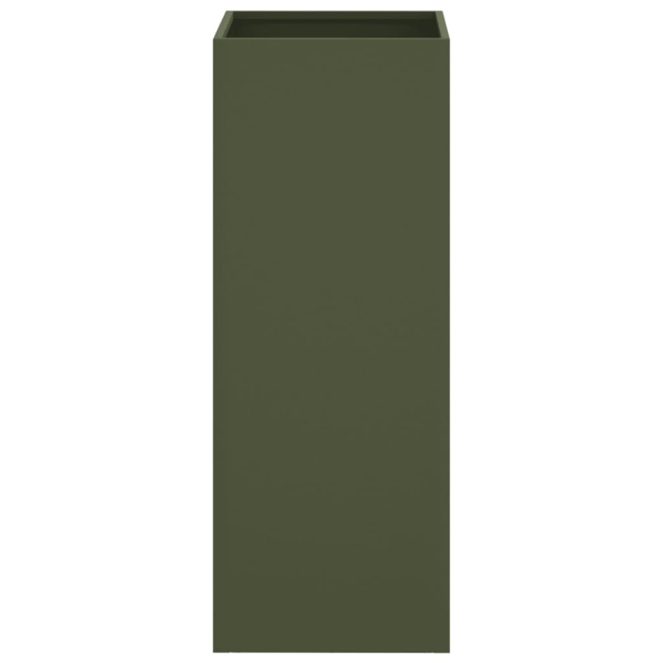 Jardinera acero verde oliva 32x29x75
