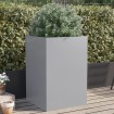 Jardinera de acero galvanizado plateado 52x48x75 cm