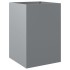 Jardinera de acero galvanizado plateado 52x48x75