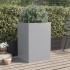 Jardinera de acero galvanizado plateado 52x48x75