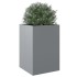 Jardinera de acero galvanizado plateado 52x48x75