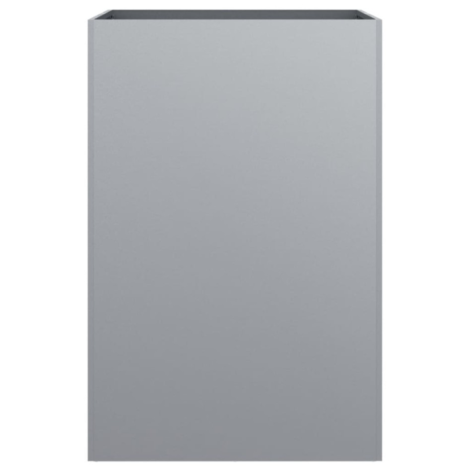 Jardinera de acero galvanizado plateado 52x48x75