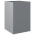 Jardinera de acero galvanizado plateado 52x48x75