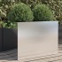 Jardinera de acero inoxidable plateado 62x47x46