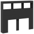 Cabecero de cama con LED negro 120x17x102