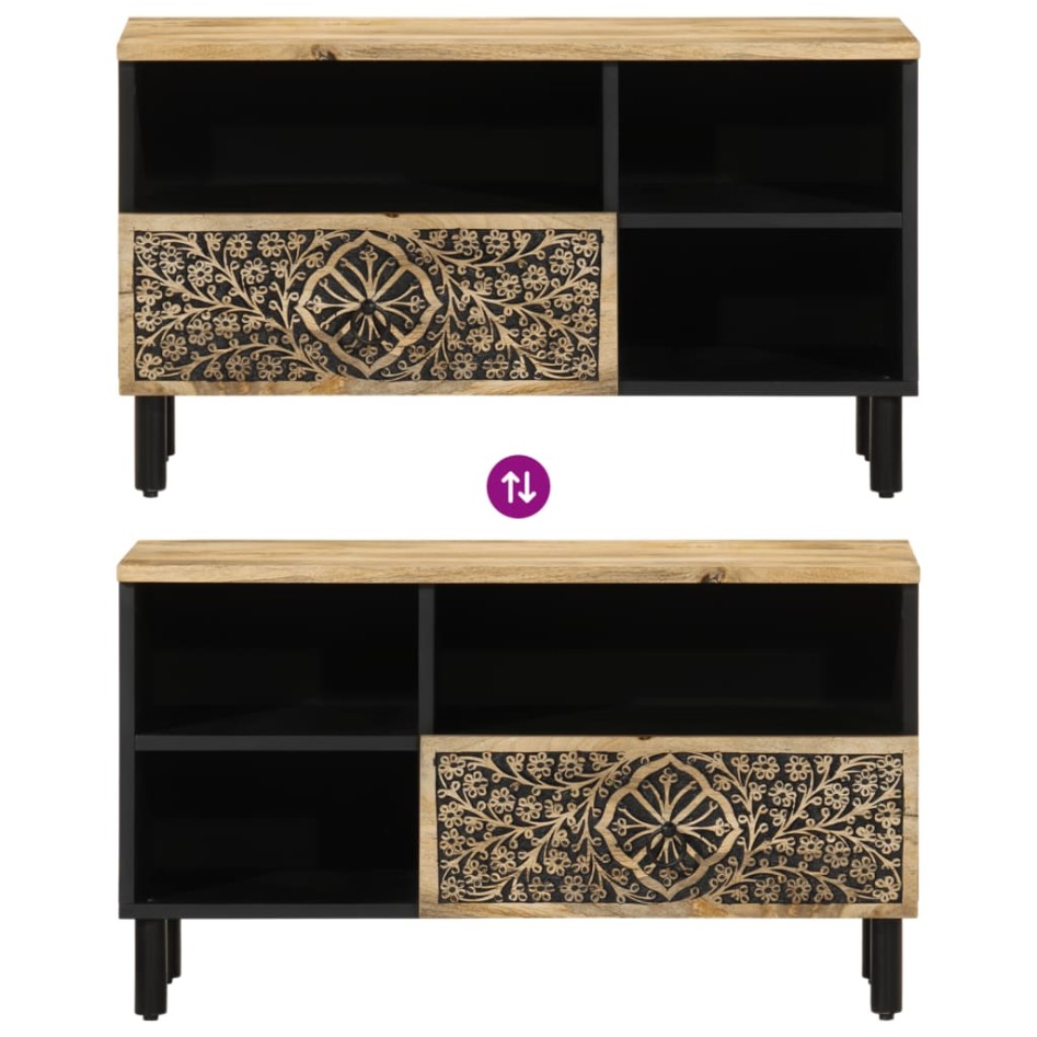 Mueble de TV madera maciza de mango 80x33x46