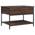 Mesa de centro madera ingeniería metal marrón roble 70x50x50