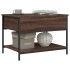 Mesa de centro madera ingeniería metal marrón roble 70x50x50
