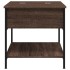Mesa de centro madera ingeniería metal marrón roble 70x50x50