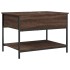 Mesa de centro madera ingeniería metal marrón roble 70x50x50