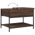 Mesa de centro madera ingeniería metal marrón roble 70x50x50