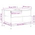 Mesa de centro madera ingeniería metal marrón roble 70x50x50