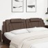 Cabecero de cama acolchado cuero sintético marrón 200