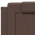 Cabecero de cama acolchado cuero sintético marrón 200