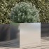 Jardinera de acero inoxidable plateado 42x40x39
