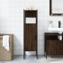 Armario de baño madera ingeniería marrón roble 33x33x120,5