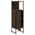 Armario de baño madera ingeniería marrón roble 33x33x120,5