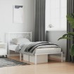 Estructura cama sin colchón con cabecero metal blanco 90x190 cm