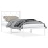 Estructura cama sin colchón con cabecero metal blanco 90x190