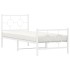 Estructura cama sin colchón con estribo metal blanco 80x200