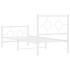 Estructura cama sin colchón con estribo metal blanco 80x200