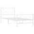 Estructura cama sin colchón con estribo metal blanco 90x200