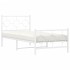 Estructura cama sin colchón con estribo metal blanco 90x200
