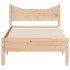Estructura de cama sin colchón madera maciza pino 75x190