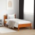 Estructura de cama sin colchón madera maciza marrón 75x190