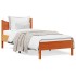 Estructura de cama sin colchón madera maciza marrón 75x190