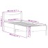 Estructura de cama sin colchón madera maciza marrón 75x190