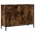 Armario lavabo baño madera ingeniería roble ahumado 80x30x60