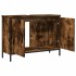 Armario lavabo baño madera ingeniería roble ahumado 80x30x60