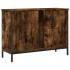 Armario lavabo baño madera ingeniería roble ahumado 80x30x60