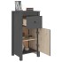 Aparador de madera maciza de pino gris 40x35x80