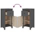 Aparador de madera maciza de pino gris 40x35x80