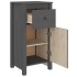 Aparador de madera maciza de pino gris 40x35x80