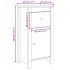 Aparador de madera maciza de pino gris 40x35x80