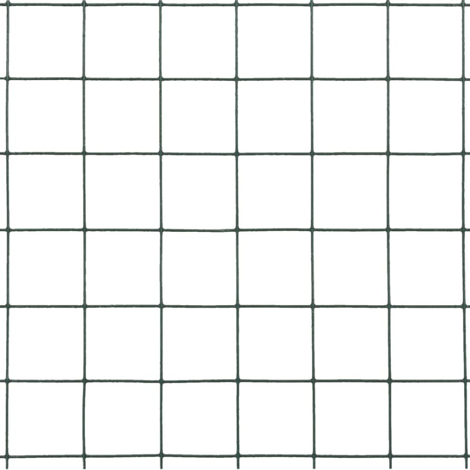 Alambrada de gallinero acero revestimiento PVC verde 10x1,5