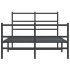 Estructura cama sin colchón con estribo metal negro 120x190