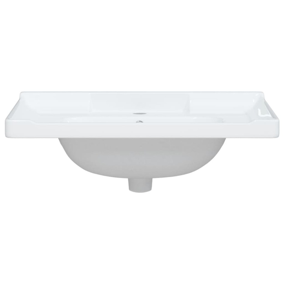 Lavabo de baño rectangular cerámica blanco 71x48x23